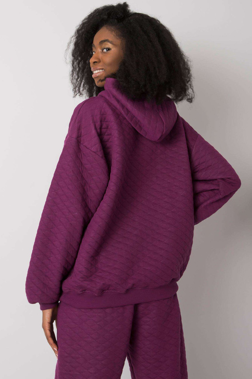 Fialová prošívaná mikina Hanna RUE PARIS