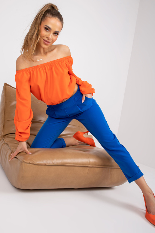 Tmavě modré klasické dámské kalhoty...