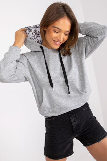 Šedá melanžová mikina s... 2