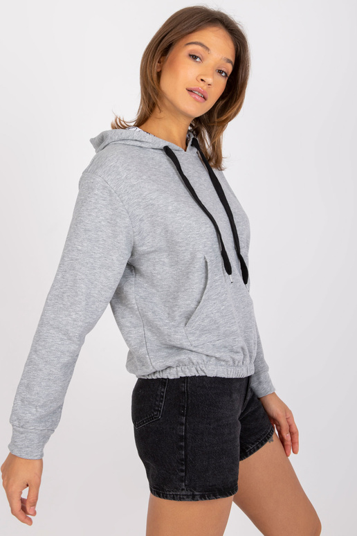 Šedá melanžová mikina s mikinou Palencia