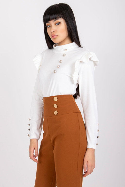 Bílá dámská velurová halenka Capri