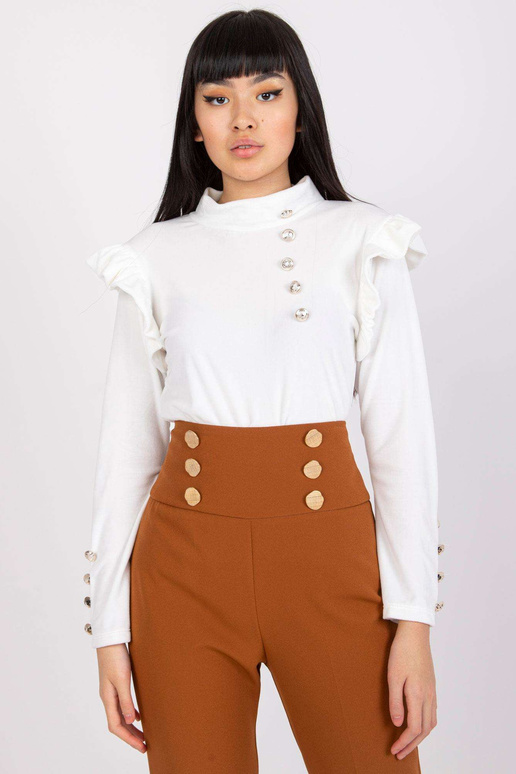 Bílá dámská velurová halenka Capri