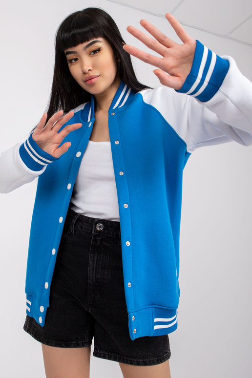 Tmavě modrobílá bomber mikina Porto... Tmavě modrobílá bomber mikina Porto...