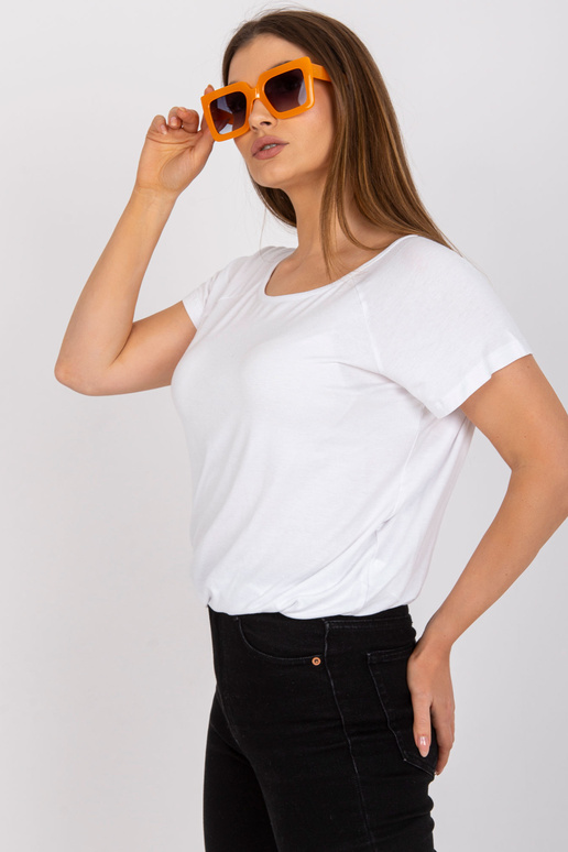 Bílá základní halenka s krátkým rukávem