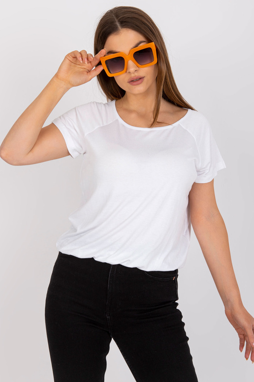 Bílá základní halenka s krátkým rukávem