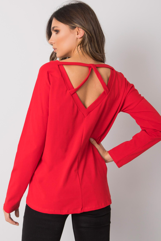 Červená dámská halenka s dlouhým...