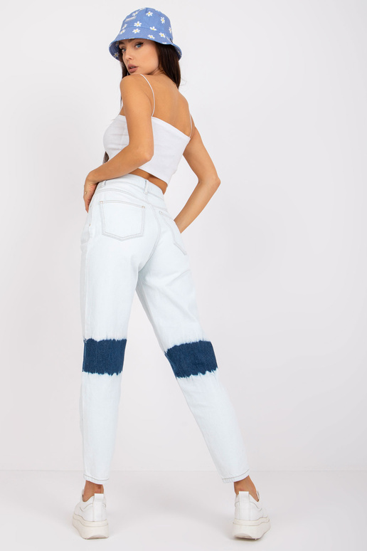 Modré dámské džíny s vysokým pasem...