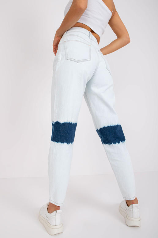 Modré dámské džíny s vysokým pasem...