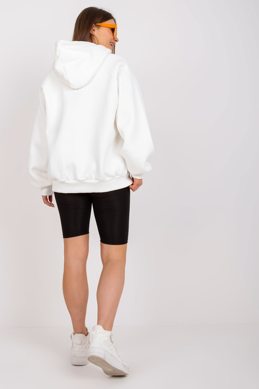 Ecru mikina Cotton Peggy s kapucí