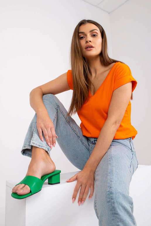 Oranžové tričko basic Atlanta RUE PARIS