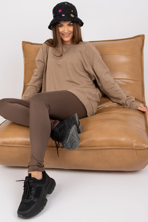 Tmavě béžová mikina basic Remy