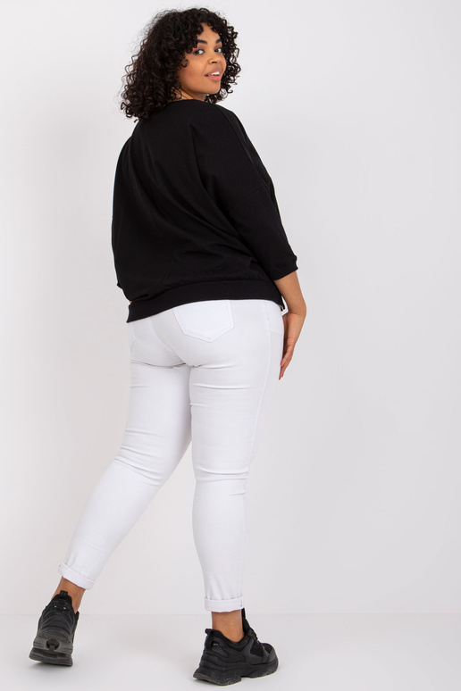 Černá plus size halenka s nápisem... Černá plus size halenka s nápisem...