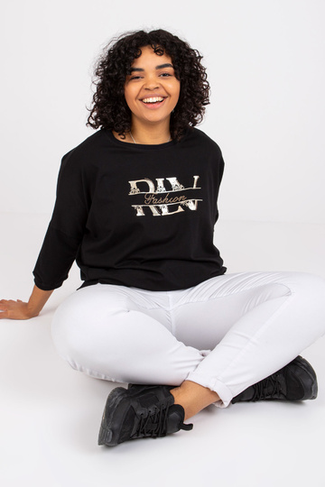 Černá plus size halenka s... 2