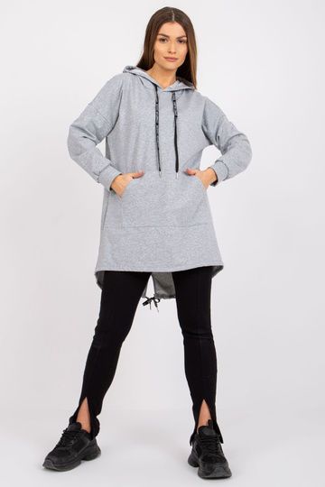 Šedá melanžová mikina pro...