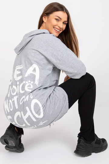 Šedá melanžová mikina pro... 2