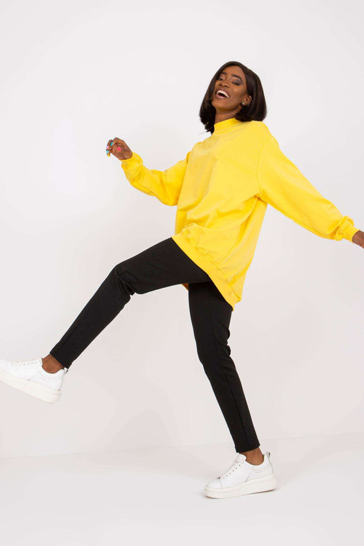 Žlutá Twist bavlněná mikina