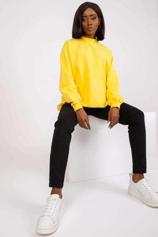 Žlutá Twist bavlněná mikina