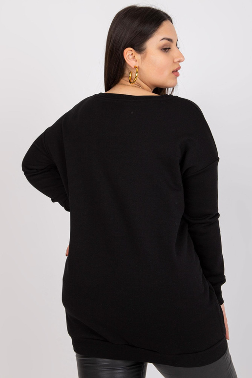 Černá mikina větší velikosti s...