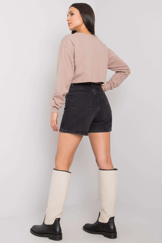 Tmavě béžová krátká halenka basic...