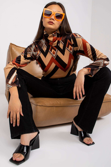 Hnědočerná roláková halenka... 2