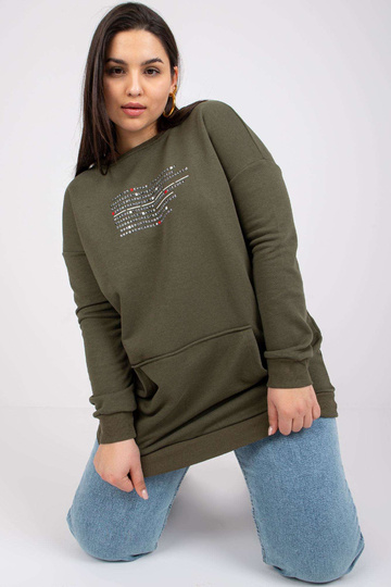 Khaki mikina plus velikosti...