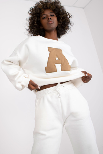 Ecru bavlněná tepláková...