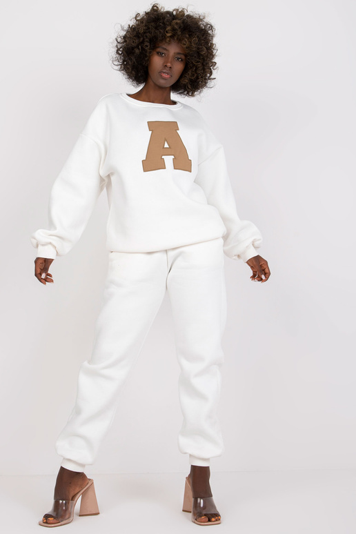 Ecru bavlněná tepláková souprava s...