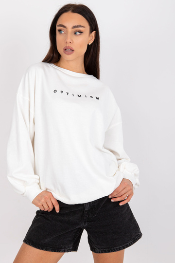 Ecru mikina bez kapuce s...