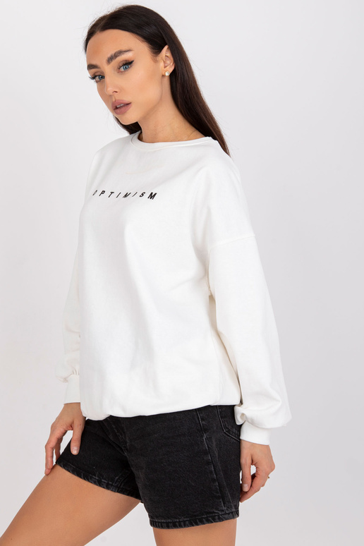 Ecru mikina bez kapuce s nápisem Miley