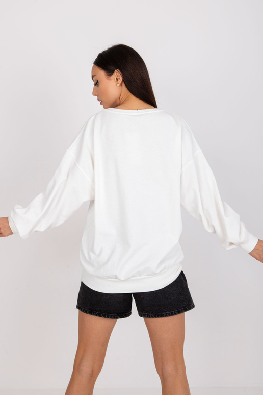 Ecru mikina bez kapuce s nápisem Miley