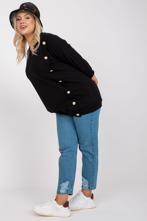 Černá dlouhá halenka Brigitte Cotton...