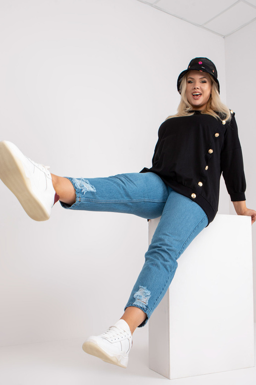 Černá dlouhá halenka Brigitte Cotton...