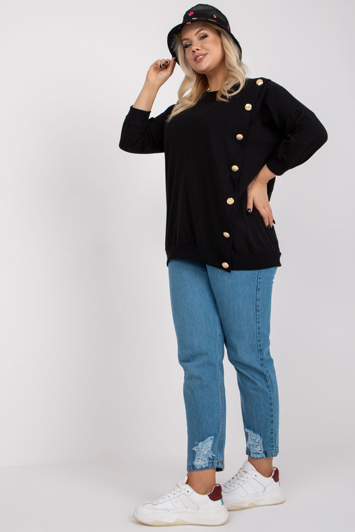 Černá dlouhá halenka Brigitte Cotton...