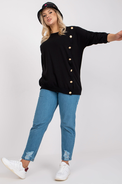 Černá dlouhá halenka Brigitte Cotton...