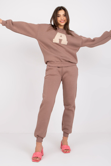 Hnědá mikina Edvige bez kapuce