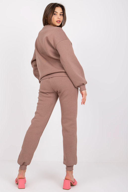 Hnědá mikina Edvige bez kapuce