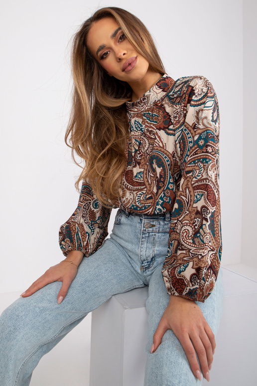 Béžová halenka s potiskem Mia Béžová halenka s potiskem Mia