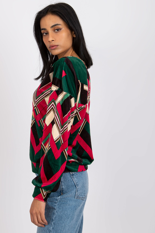 Zelená a růžová halenka Emma