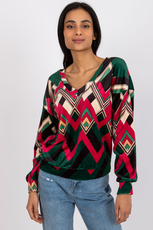 Zelená a růžová halenka Emma