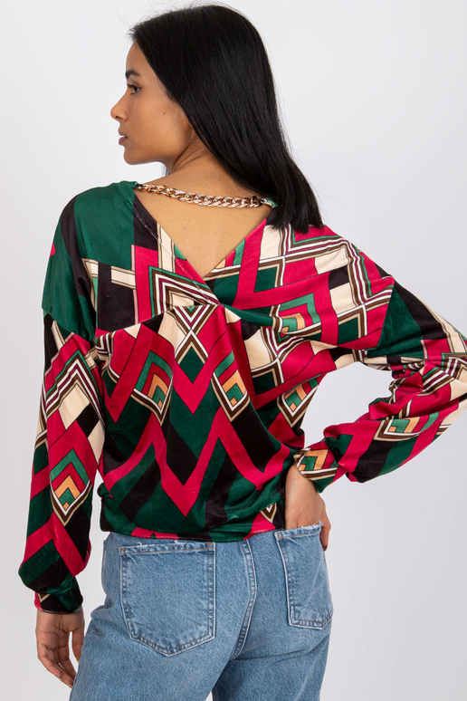 Zelená a růžová halenka Emma