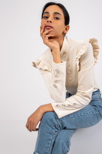 Béžová velurová halenka s... 2