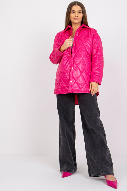 Růžová přechodová prošívaná bunda...