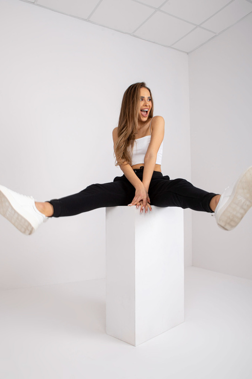 Černé bavlněné tepláky Jessica MAYFLIES