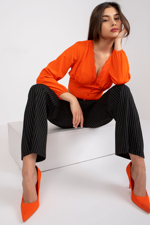 Oranžová halenka s volnými rukávy Agathe