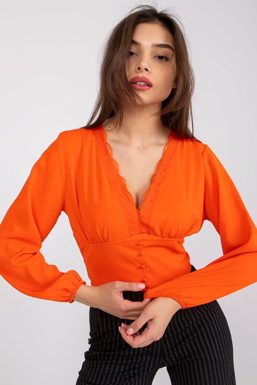 Oranžová halenka s volnými rukávy Agathe