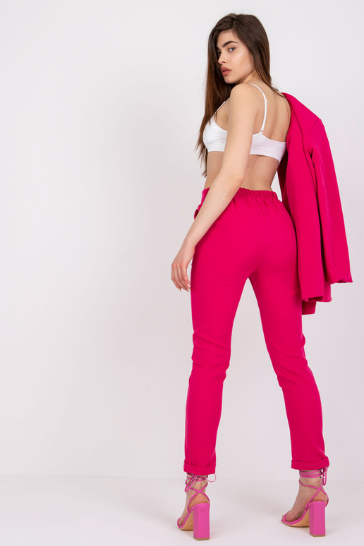 Dámské fuchsiové kalhoty s elastickým...