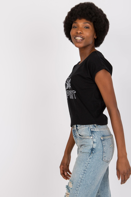 Černé dámské tričko s potiskem...