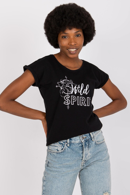 Černé dámské tričko s potiskem...