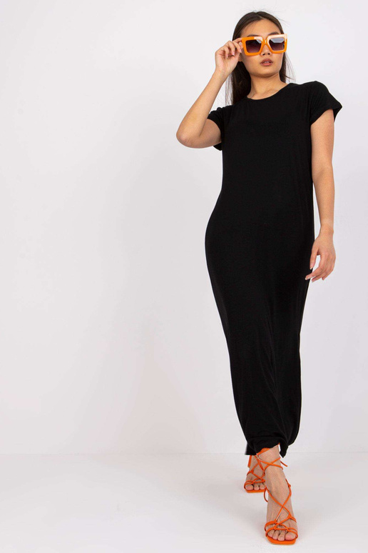 Černé šaty s rozparky Liliane