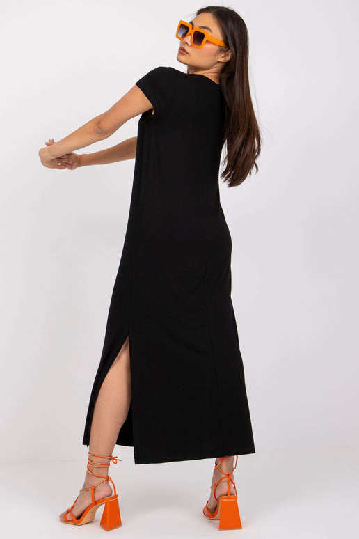 Černé šaty s rozparky Liliane